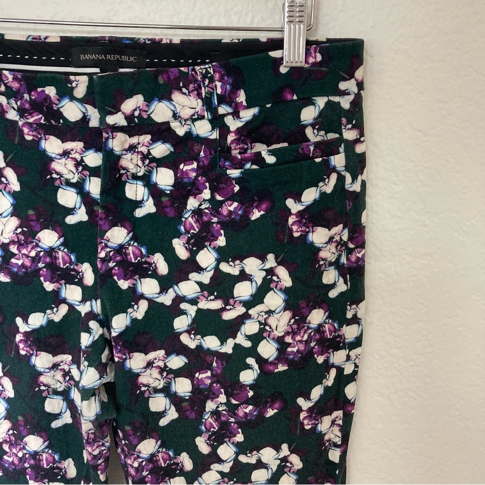 Banana Republic Sloan Slimming Floral Pants, Size 6 - Picture 2 of 5